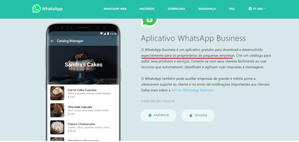 Recomendações de uso do WhatsApp Business